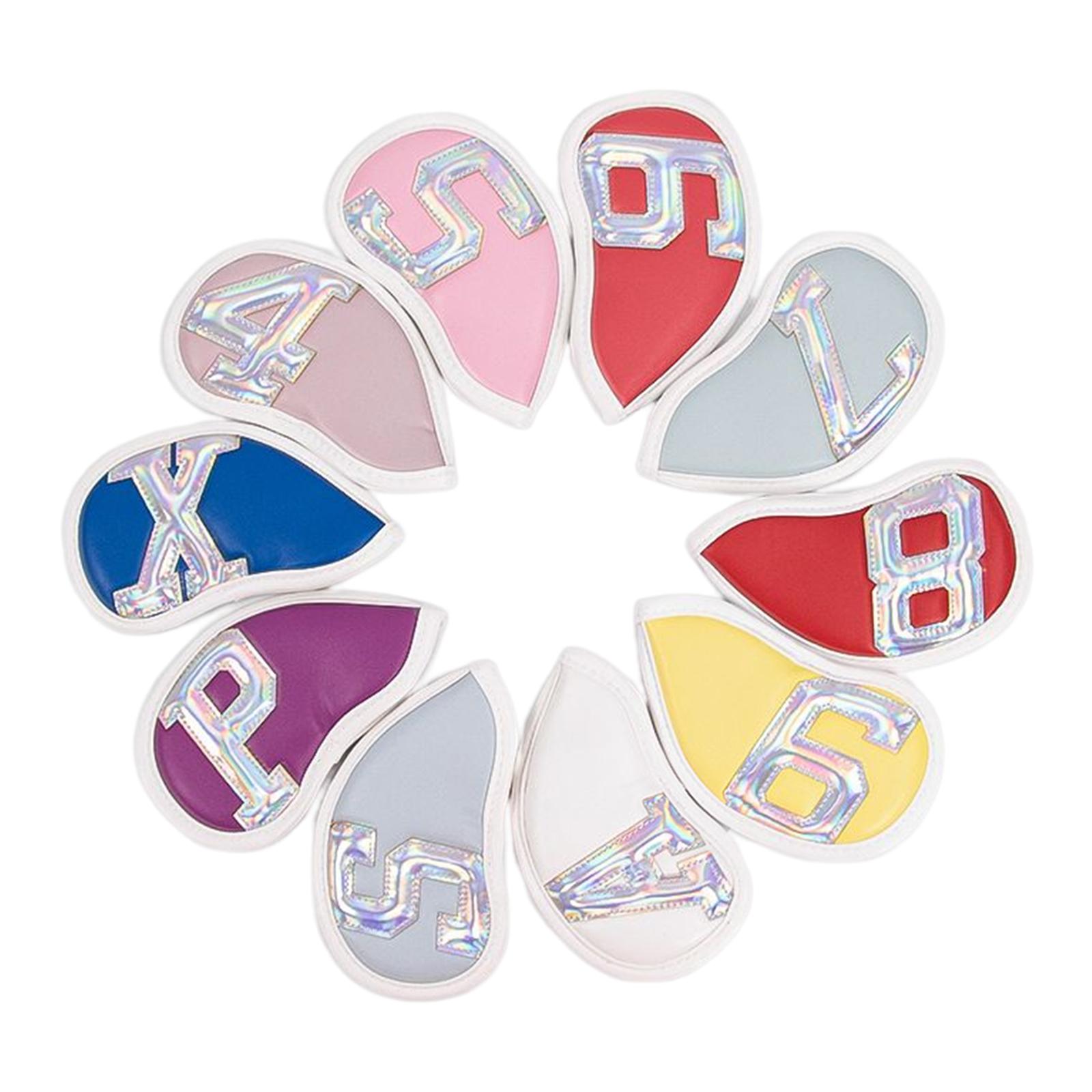 X Golf Equipment - 10Pcs PU Golf Iron Headcover Club