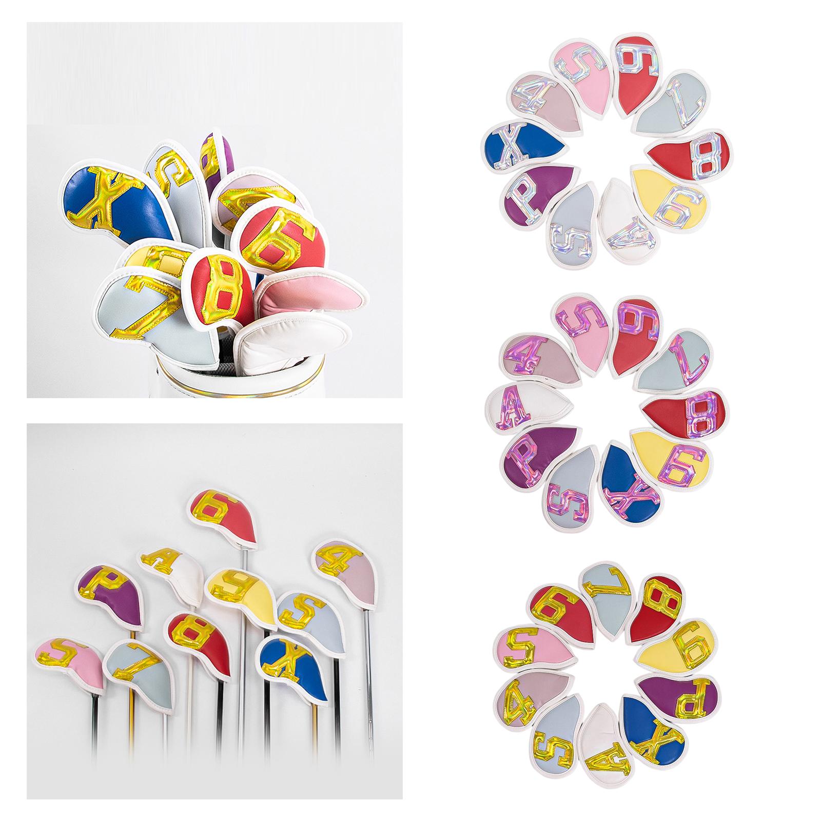 10Pcs PU Golf Iron Headcover C - X Golf Equipment ulasan dan harga